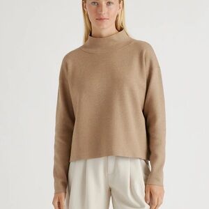 Quince Eco-Knit Milano Stitch Mock Neck Pullover